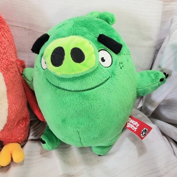 Angry Birds Movie Chuck Red Pig Plush Stuffed Toys Rovio 2019 Set Of 3 - Picture 4 of 14